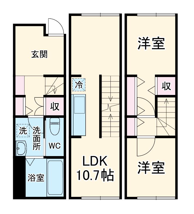 ＭＯＫーＴＥＲＲＡＣＥ　ＧＹＯＴＯＫＵ(2LDK)の間取り写真