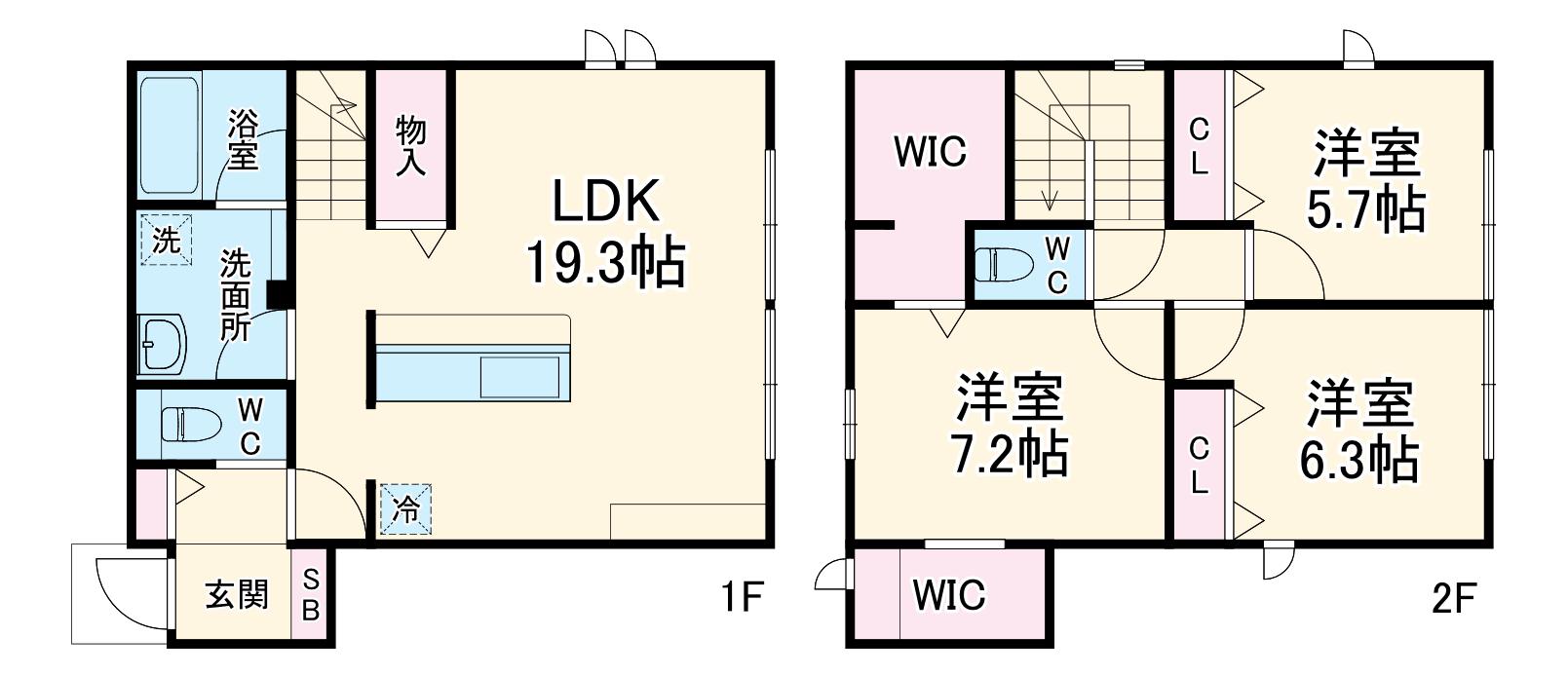 Ｄ-ｒｏｏｍ山手町四丁目　４号棟(3LDK)の間取り写真