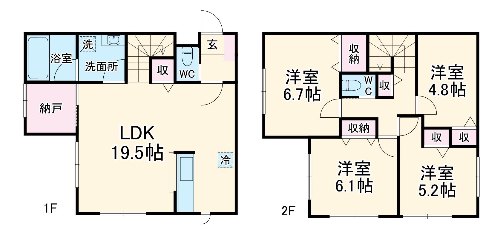 師岡町テラスハウス(4LDK)の間取り写真