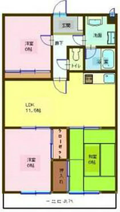 メゾンリリック II 3階階 間取り