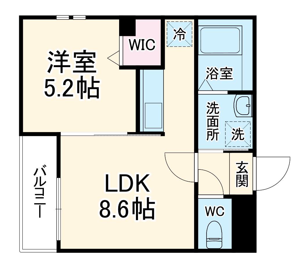フジパレス向島町Ⅰ番館(1LDK/1階)の間取り写真