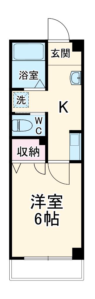 LENOX RESIDENCE(1K/3階)の間取り写真