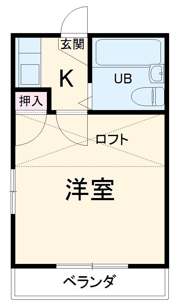 フォレスト小池(ワンルーム/1階)の間取り写真
