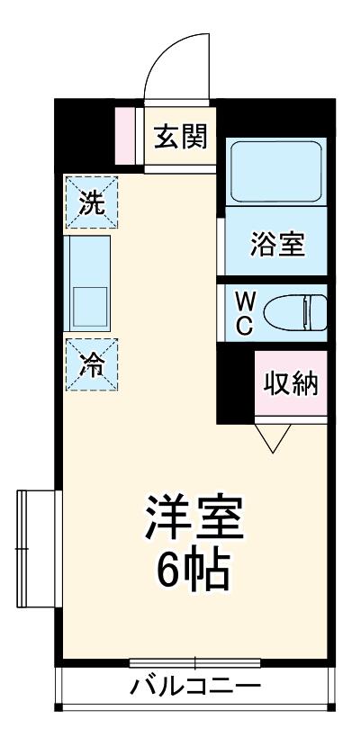 プチメゾン浦和(ワンルーム/1階)の間取り写真