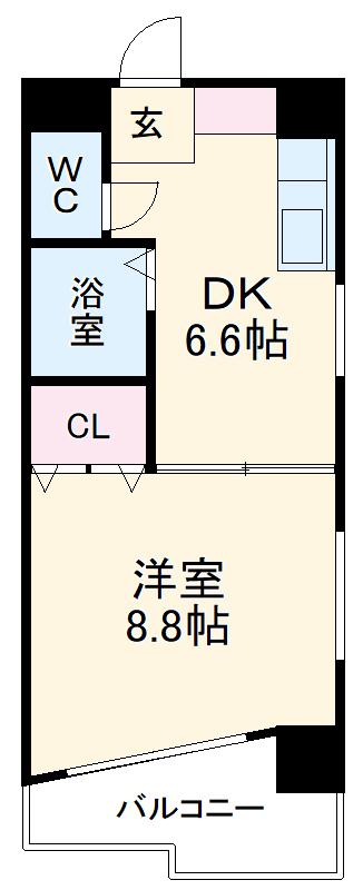 メゾンコロル(1DK/3階)の間取り写真