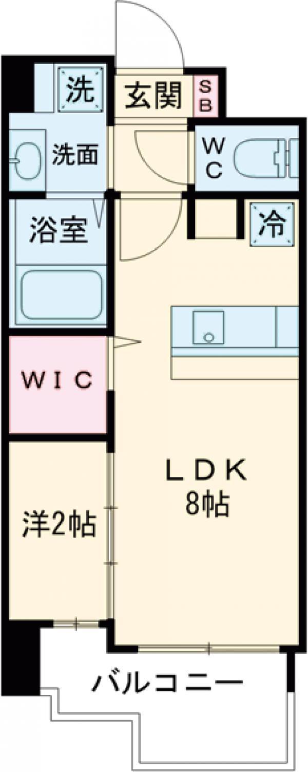 CASA VISTA ASATO(1LDK/14階)の間取り写真