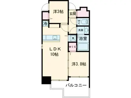 CASA VISTA ASATO(2LDK/14階)の間取り写真