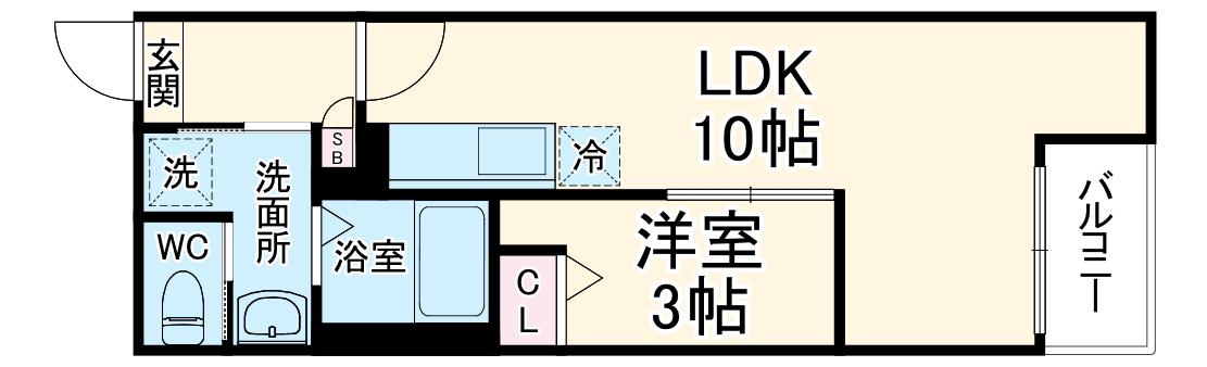 JACK ODAKAⅤ(1LDK/1階)の間取り写真