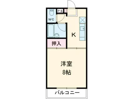 ジョイフルラビットハウス(1K/1階)の間取り写真