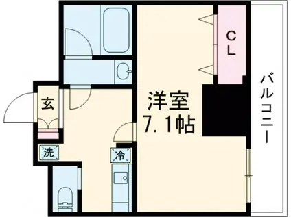 ガリシア大塚サウス(1K/12階)の間取り写真