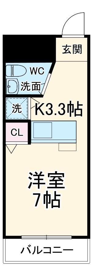 ライオンズマンション柳ヶ瀬(ワンルーム/3階)の間取り写真