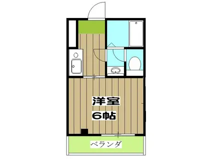 ヴィラ曽我部(1K/3階)の間取り写真