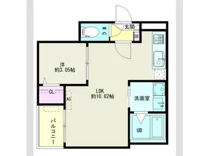 JACK DAIKOⅠ(1LDK/3階)の間取り写真