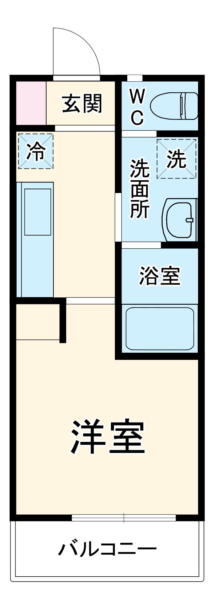 BRIGHT STAGE TSUJIDO(ワンルーム/1階)の間取り写真