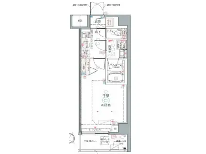 クレヴィスタ綾瀬Ⅲ(1K/5階)の間取り写真