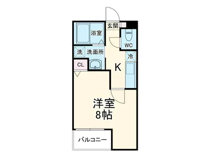 JACK WASHINOMIYAⅠ(1K/2階)の間取り写真