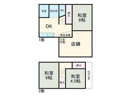 高崎線 熊谷駅 徒歩32分 2階建 築48年(3DK)の間取り写真