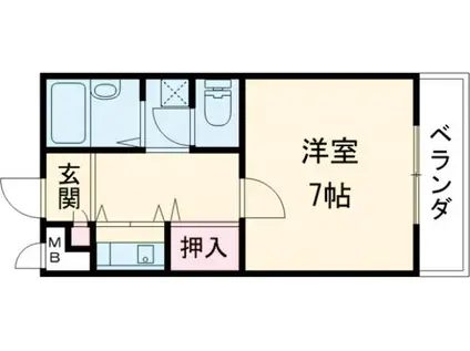 ドルチェ21(1K/1階)の間取り写真