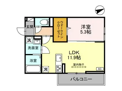 フェリーチェTAKASAKI Ⅱ(1LDK/2階)の間取り写真