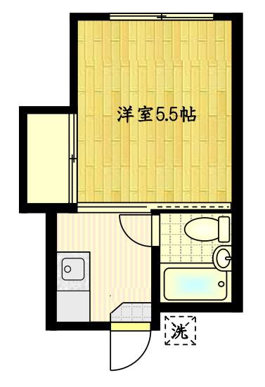 大島コーポ(1K/2階)の間取り写真