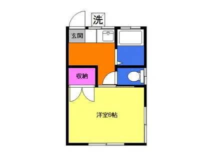 OZ-R.1(1K/2階)の間取り写真