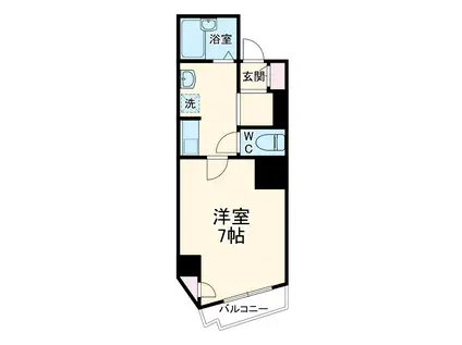 シャイン塩釜ハイツ(1K/4階)の間取り写真