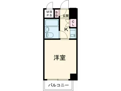 日神パレス八王子(1K/1階)の間取り写真