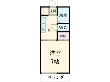 FIRST STAGE(1K/2階)の間取り写真