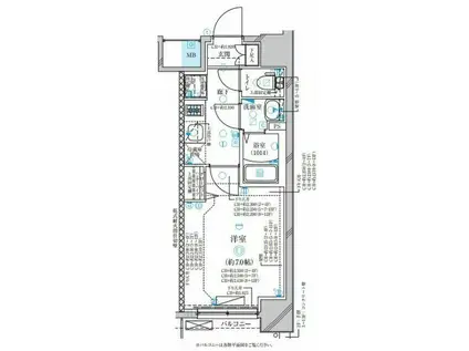 ディアレイシャス名古屋太閤通Ⅲ(1K/4階)の間取り写真