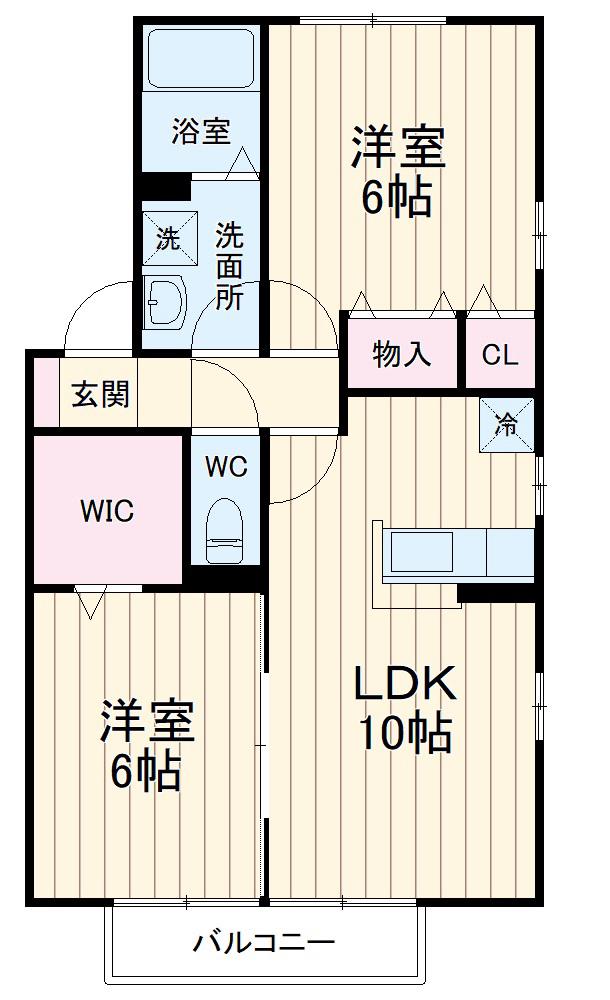 FIELD.T(2LDK/2階)の間取り写真