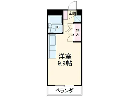シャルムサンライズ(ワンルーム/2階)の間取り写真