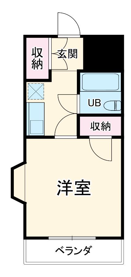 シルク宮崎台(1K/1階)の間取り写真