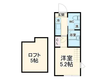 マイスペース港北(1K/1階)の間取り写真