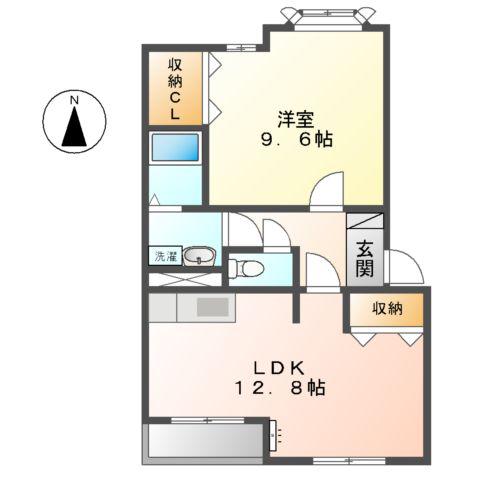 Ⅲ・アンジェラス(1LDK/2階)の間取り写真