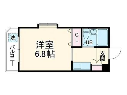 ジョイフル御器所Ⅱ(ワンルーム/4階)の間取り写真