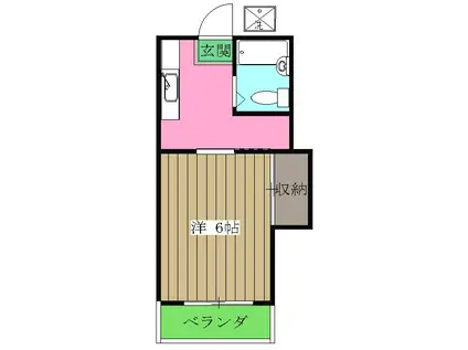 エクセレント内田(1K/1階)の間取り写真