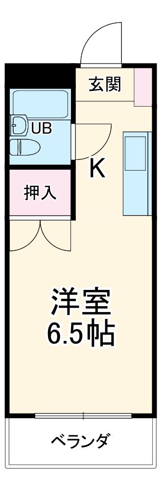 ゴールデンハイツ(1K/3階)の間取り写真