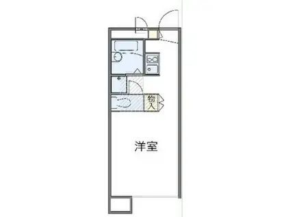 ゼフィール(1K/1階)の間取り写真