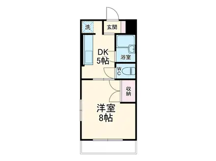 メゾーネマルクⅠ(1DK/2階)の間取り写真