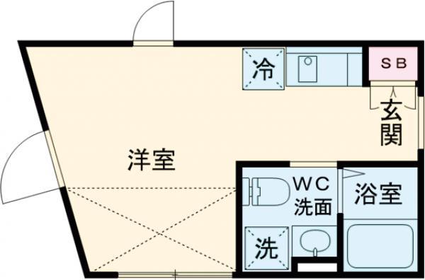 千歳烏山ヴィレッジN(ワンルーム/3階)の間取り写真