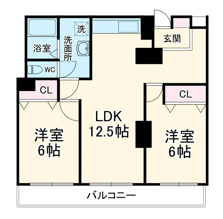 マンション市川 8階階 間取り