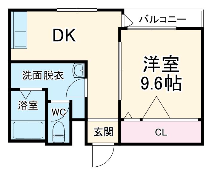 新宿マンション(1K/3階)の間取り写真