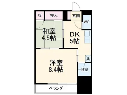 新宿マンション(2K/3階)の間取り写真
