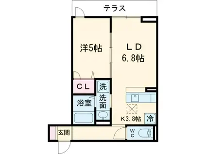 グラナーデ東水元(1LDK/2階)の間取り写真