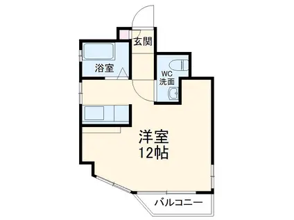 南浦和クイーンコーポB棟(ワンルーム/3階)の間取り写真