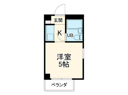 セントヒルズ岐阜(1K/4階)の間取り写真