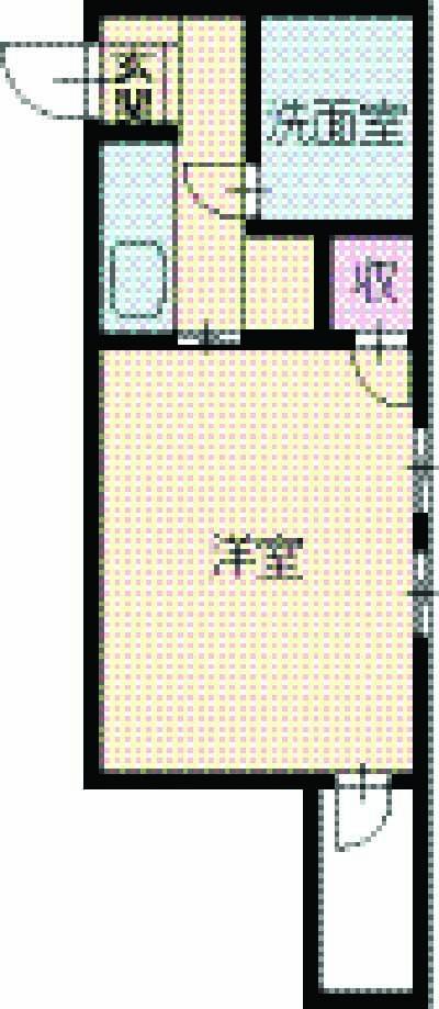 ベルマインド平和(ワンルーム/5階)の間取り写真