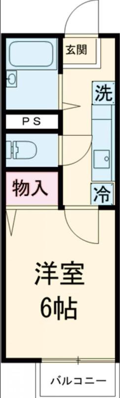 アルテミスⅤ(1K/2階)の間取り写真
