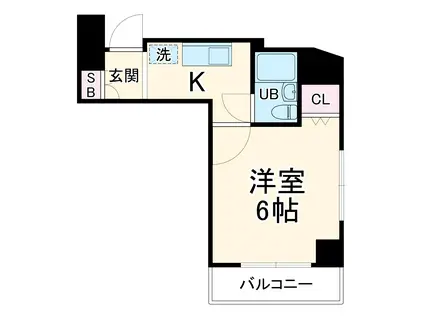 アヴァンティ弐番館(1K/2階)の間取り写真