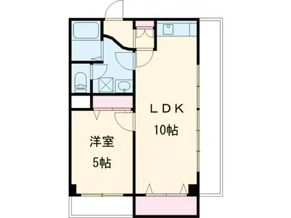 新原町田マンション(1LDK/5階)の間取り写真